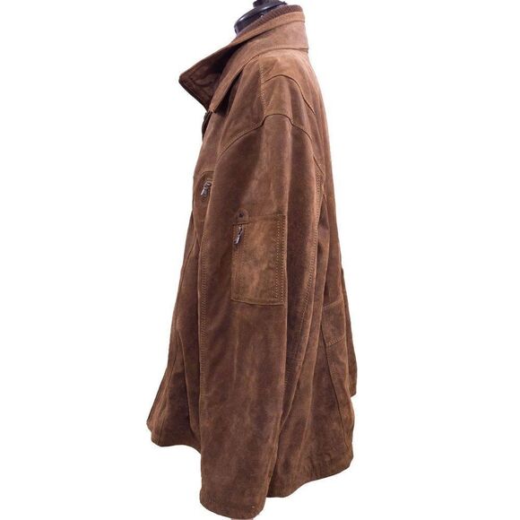 Roundtree & Yourke Lined Brown Leather Jacket - Size 4x - Picture 4 of 6